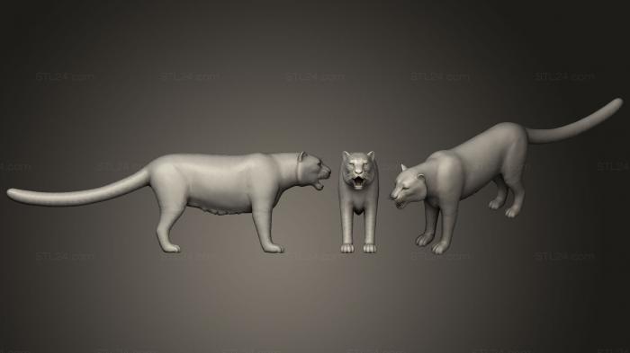 Animal figurines (Snow leopard, STKJ_1482) 3D models for cnc